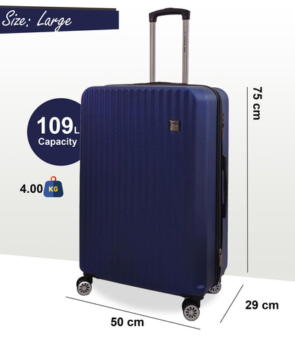 Alsager Large Hard Shell Suitcase in Blue