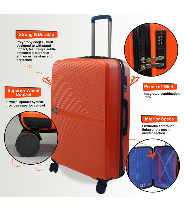 Acton Cabin Hard Shell Suitcase in Orange
