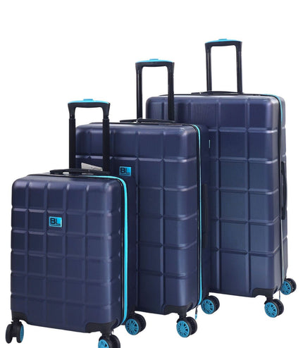 Coulsdon Set of 3 Soft Shell Suitcase in Navy