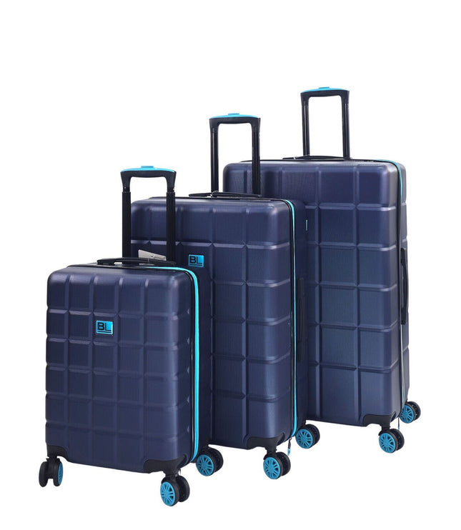 Coulsdon Set of 3 Soft Shell Suitcase in Navy
