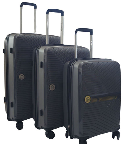 Acton Set of 3 Hard Shell Suitcase in Grey