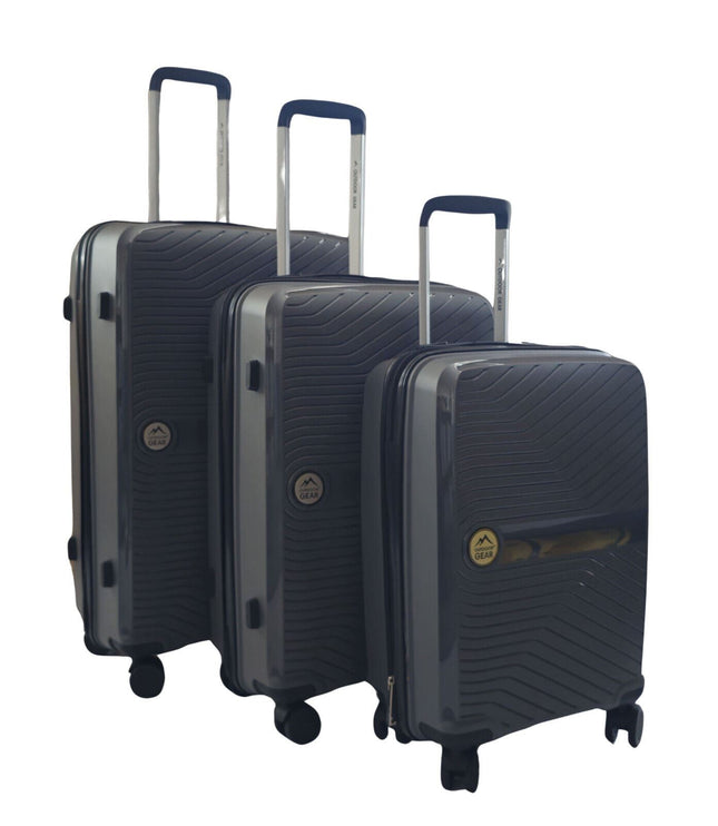 Acton Set of 3 Hard Shell Suitcase in Grey