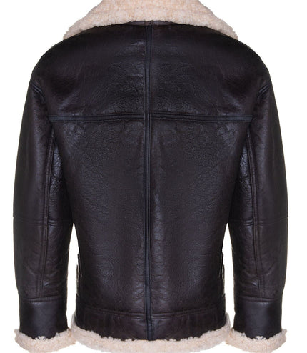 Mens B3 Shearling Sheepskin Aviator Jacket-Gloucester - Jurassic Brown