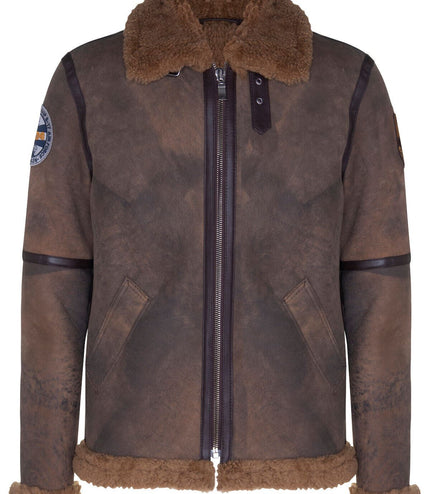 Mens B3 Sheepskin WW2 Bomber Jacket-Arnsberg