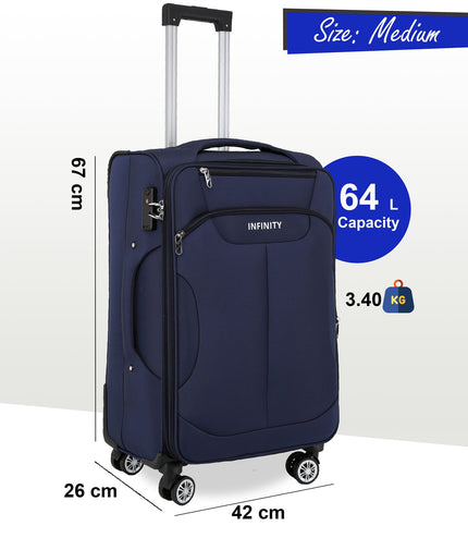 Delta Medium Hard Shell Suitcase in Navy