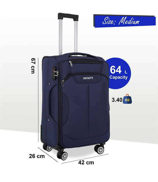 Delta Medium Hard Shell Suitcase in Navy