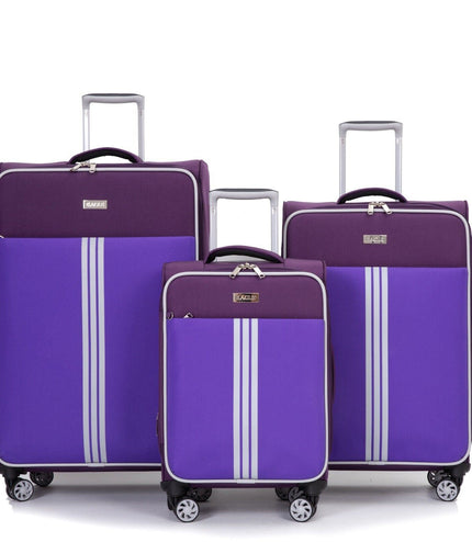 Beverley Set of 3 Soft Shell Suitcase in Purple