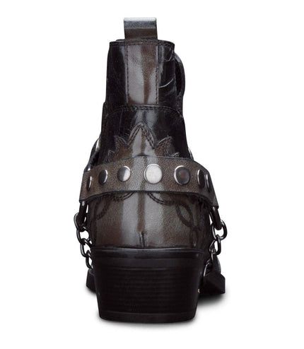 Mens Brown Leather Winklepicker Ankle Boots