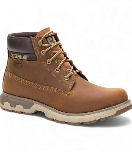 Caterpillar (CAT) Men's Pursue Brown Leather Everyday Work Hiking Ankle Boots