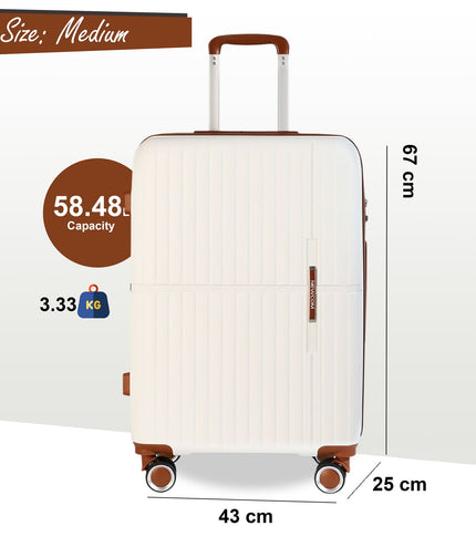 Corowa Medium Hard Shell Suitcase in White