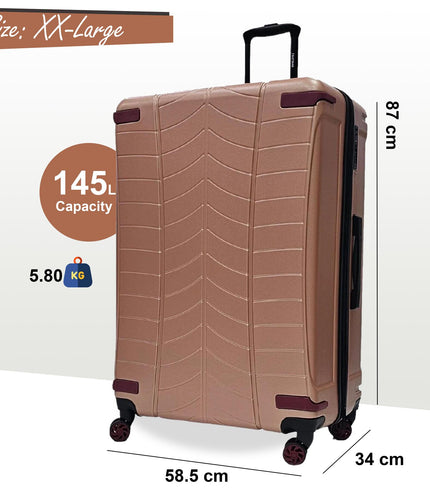 Chilton Double Extra Large Hard Shell Suitcase in Rose Gold