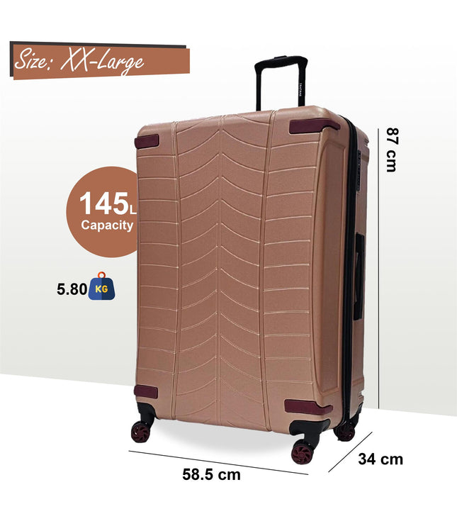 Chilton Double Extra Large Hard Shell Suitcase in Rose Gold