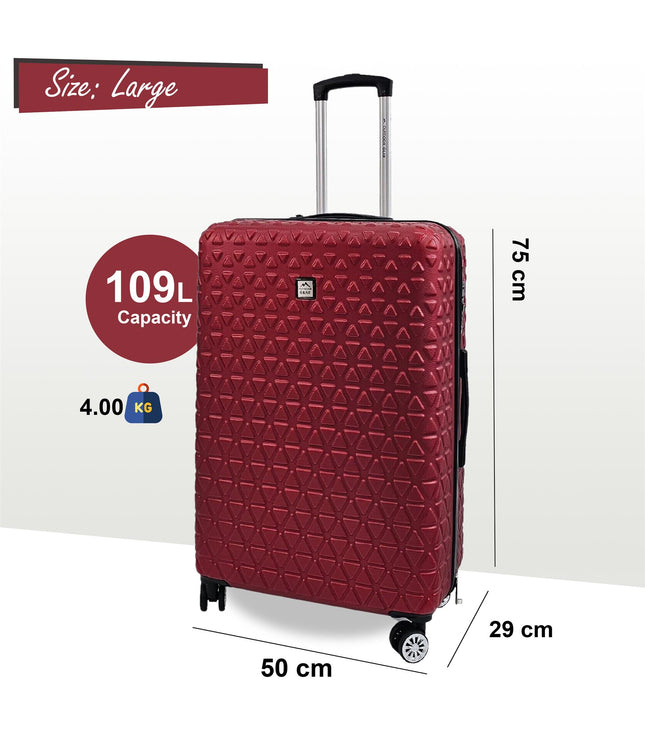 Adlington Large Hard Shell Suitcase in Burgundy