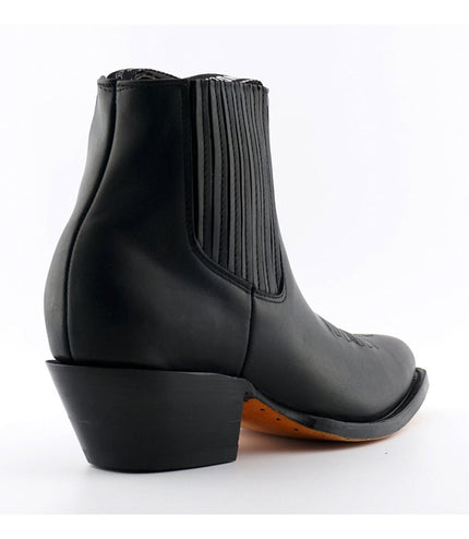 Grinders Unisex Black Western Ankle Boots - Maverick