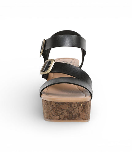 Blowfish Malibu Womens Black Wedge Strappy Espadrille Heel Sandals - Ali