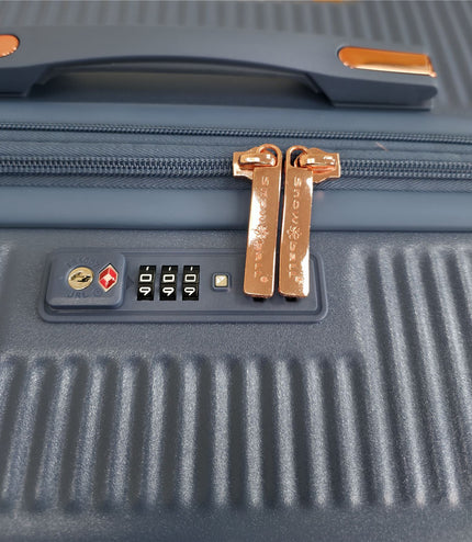 Cowra Large Hard Shell Suitcase in Navy Blue