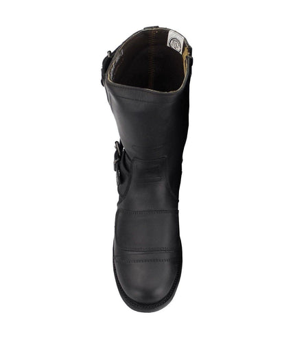 Grinders Mens Black Leather Cowboy Boots - Route 66