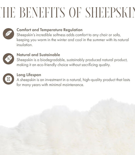 Genuine Sheepskin Ivory  40x40cm Real Wool Single Sided Cushion