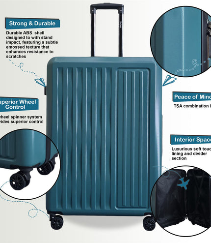 Croydon Medium Hard Shell Suitcase in Green