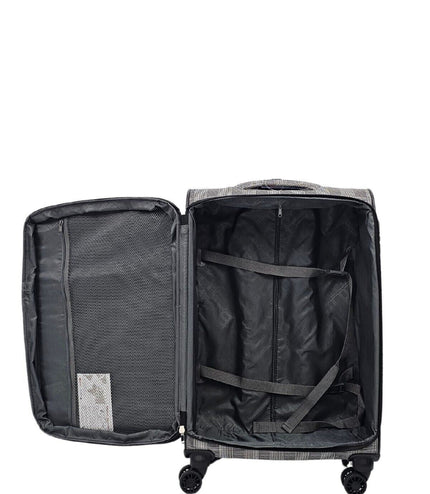 Ashbourne Large Soft Shell Suitcase in Stripe