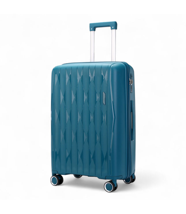 Burnaby Large Hard Shell Suitcase in Teal Blue