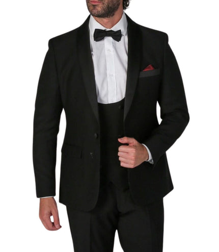 Men's Black 3 Piece Tuxedo Suit