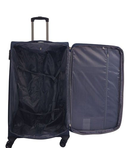 Andover Large Soft Shell Suitcase in Navy