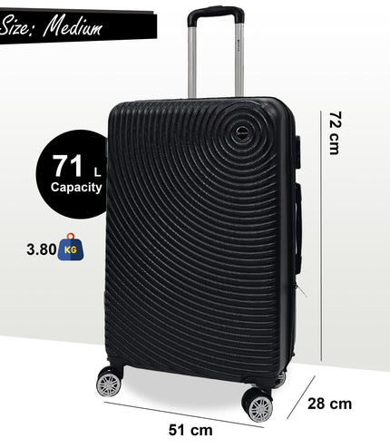 Chorley Medium Hard Shell Suitcase in Black