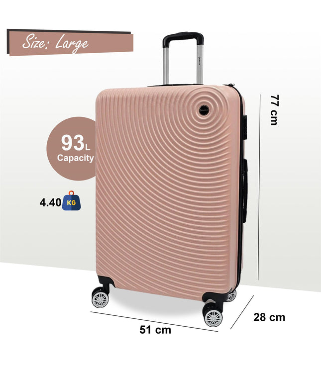 Chorley Large Hard Shell Suitcase in Rose Gold