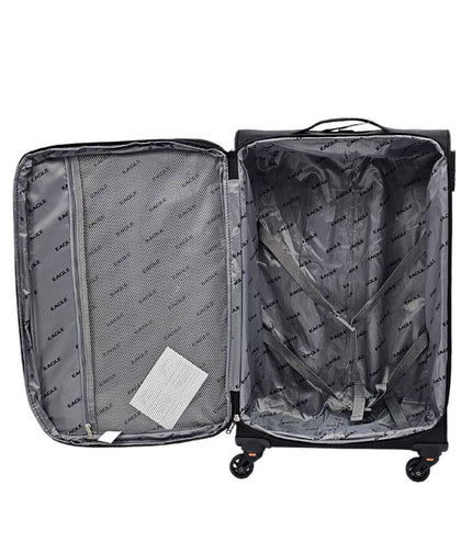 Ashford Extra Large Soft Shell Suitcase in Black