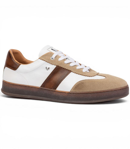 Martinelli Men's Brown Leather Sneakers Trainer Shoes - Seaford