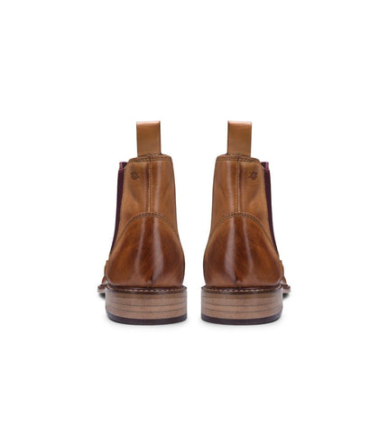 Mens Tan Leather Classic Chelsea Boots