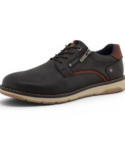 Mustang Men's Dark Grey Faux Leather Casual Outdoor Shoes - M0031004