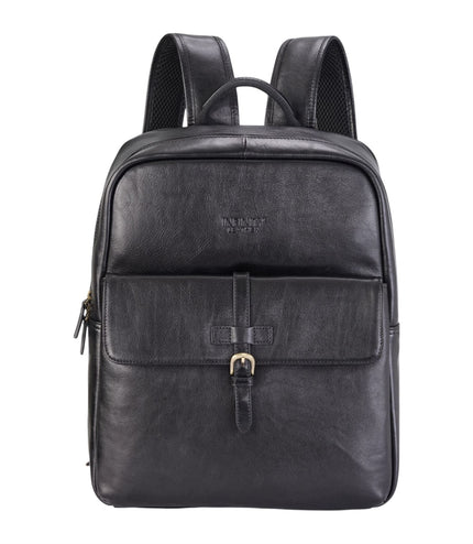 Genuine Leather Black Vintage Laptop Backpack Travel Bag - Cove