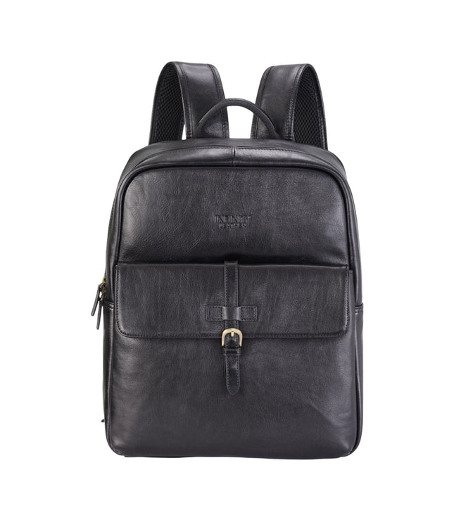 Genuine Leather Black Vintage Laptop Backpack Travel Bag - Cove
