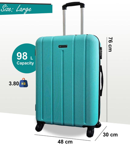 Coalville Large Hard Shell Suitcase in Teal