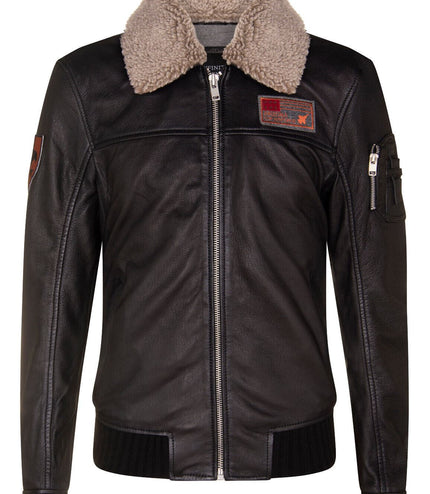 Mens US Leather Bomber Jacket-Arizona