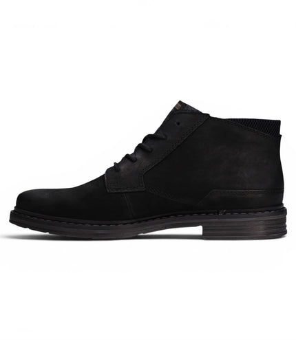 Bugatti Mens Black Leather Lace-up Chukka Ankle Boots - Rigalo Evo C30