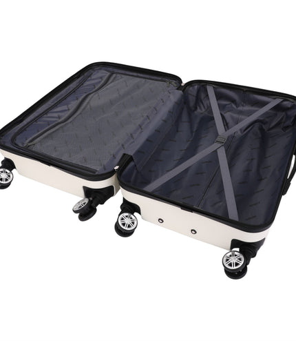 Calgary Set of 3 Hard Shell Suitcase in Cream White