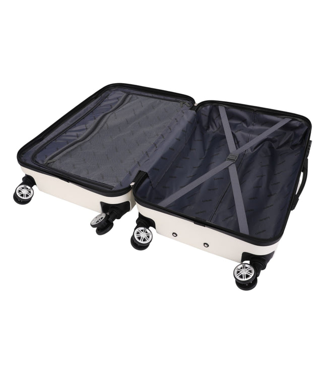 Calgary Set of 3 Hard Shell Suitcase in Cream White