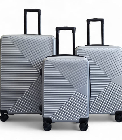 Junee Set of 3 Hard Shell Suitcase in Silver