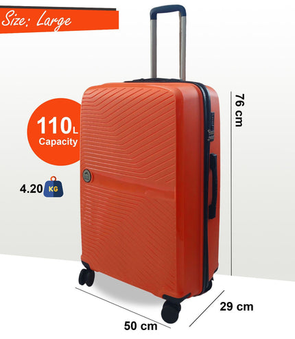 Acton Large Hard Shell Suitcase in Orange