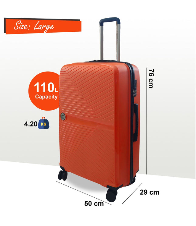 Acton Large Hard Shell Suitcase in Orange