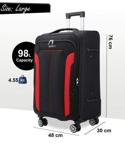 Delta Large Hard Shell Suitcase in Black
