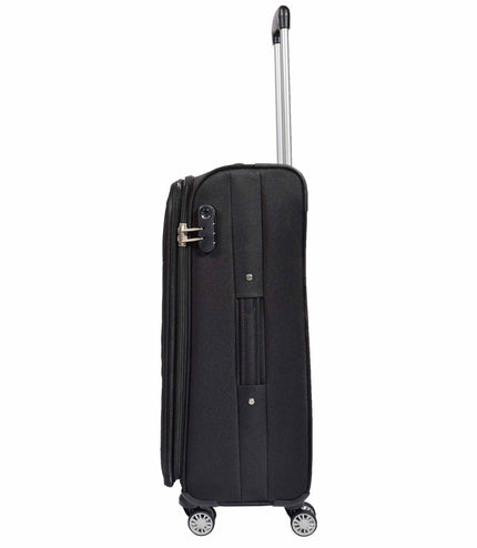 Clevedon Medium Soft Shell Suitcase in Black