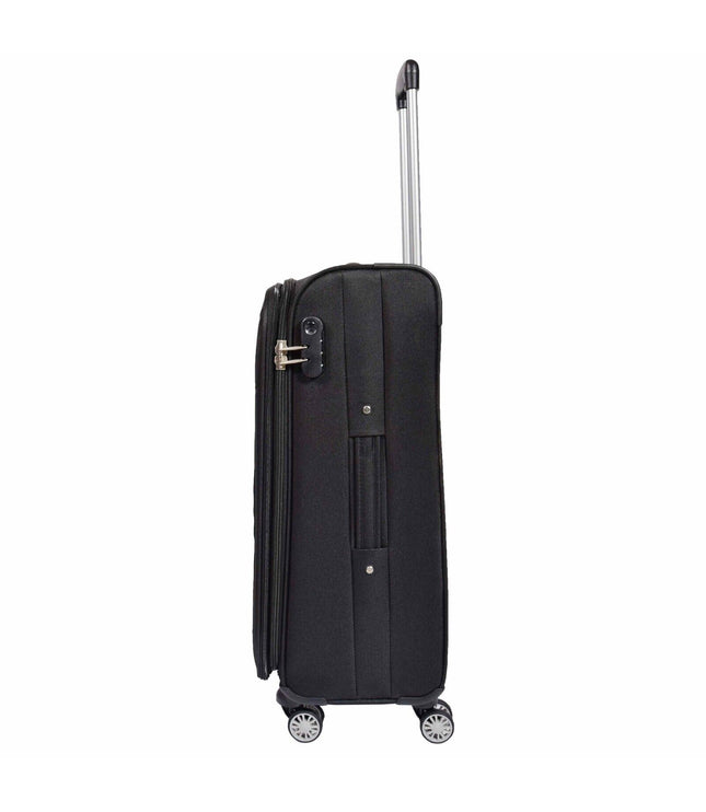 Clevedon Medium Soft Shell Suitcase in Black