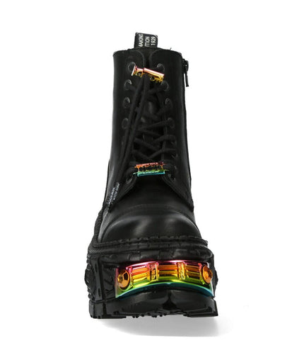 New Rock Black Platform Leather Boots-WALL83CCt-S8