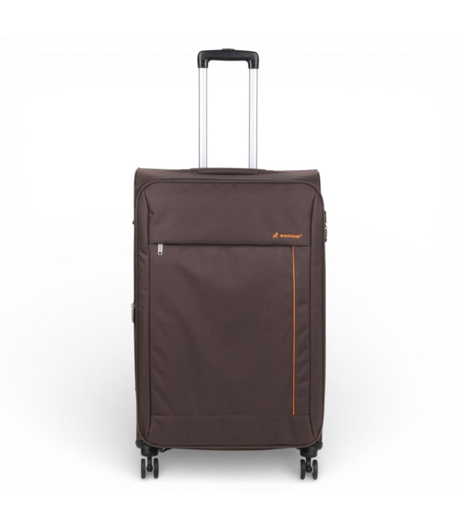 Carrollton Large Soft Shell Suitcase in Brown