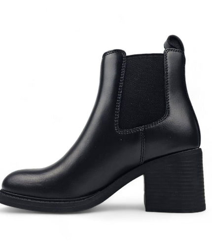 Windsorsmith Womens Black Classic Leather Platform Ankle Chelsea Boots - Varsity
