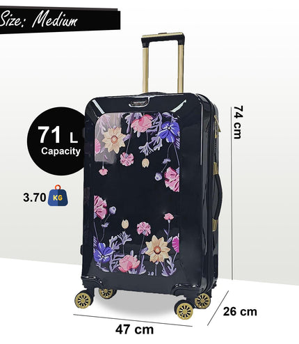 Canvey Medium Hard Shell Suitcase in Black